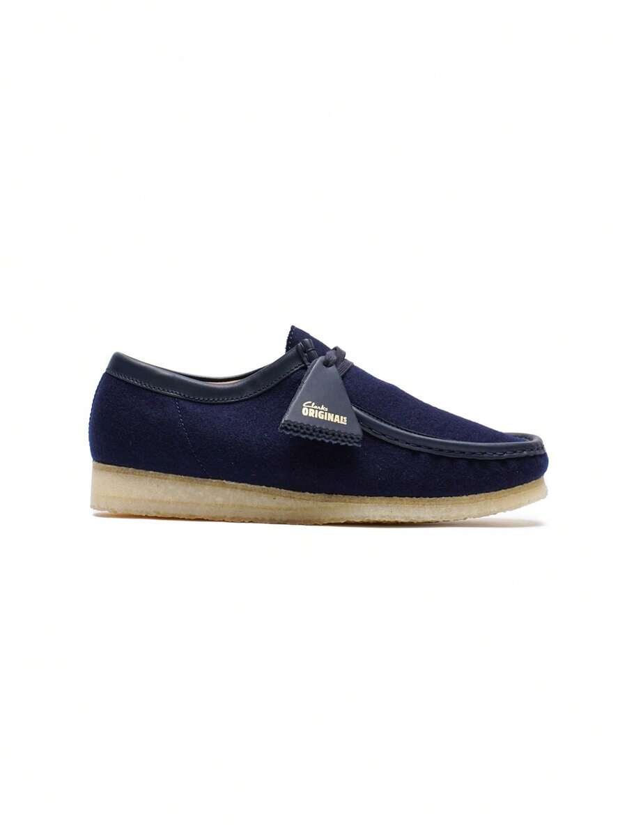 Clarks Men's Wallabee Navy Wool 26178225 - Navy - View 1