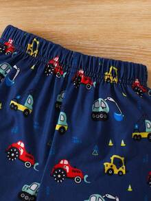 Ensemble Shorts Et T-shirt Imprimé Voiture Cartoon De Mode Pour Bébé Garçon - Multicolore - Voir 6