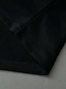 ROMWE MEN Street Life Áo nỉ chui đầu cổ tròn tay dài in chữ và hình thường ngày cho nam, mùa thu - màu đen - Xem 5