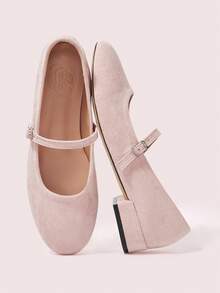 CUCCOO DOLLMOD Women's Round Toe Retro Ballet Style Mary Jane High Heel Pumps, Black, Casual Wear For Spring - Pink - View 2