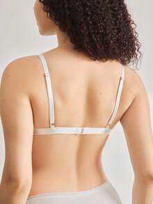 Moonlight&Mama 蕾丝花边心形印花罗纹针织孕妇文胸 - 白色 - 查看 3