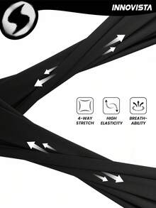 Innovista Women's Faux Leather Sports Flare Leggings,High Waist Tummy Control Sculpting Shapewear,Dry Fit Gym Workout Pants With Pocket,Edgy Activewear Bottom - Black - View 5