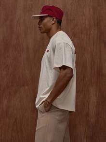 Musero Áo thun ngắn tay dáng rộng in họa tiết / Bộ sưu tập Xuân Hè - Màu be - Xem 4