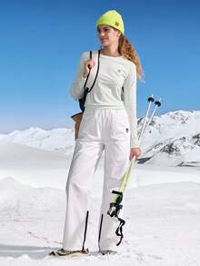 In My Nature 女士休闲抽绳宽松阔腿户外裤 - 白色 - 查看 7