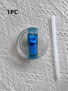 SHEIN 1 件 2 件 40 盎司玻璃杯替换盖 - 防漏翻盖吸管盖，白色、黑色、米色、蓝色、粉色，兼容 40 盎司杯配件 - 彩色 - 查看 21