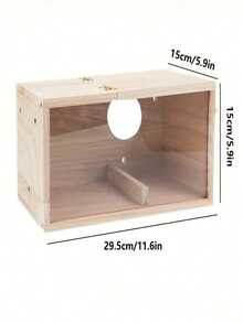 SHEIN 1 件户外花园装饰鸟舍，透明可视，颜色和款式随机，适合鹦鹉和其他中小型鸟类 - 彩色 - 查看 16