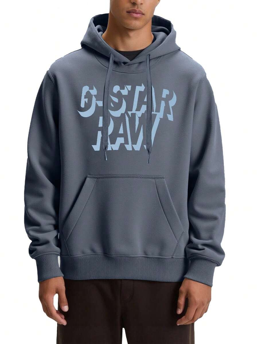 G-Star Retro Shadow Graphic Men's Hoodies Grey - Azul - Ver 1