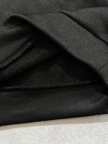 SHEIN Tween Boy 休闲街头时尚字母印花连帽衫和运动裤套装，适合通勤、上学、日常休闲装、运动、秋冬