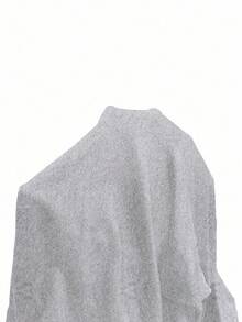 Chiquease Women's Solid Color Zipper Design Bubble Sleeve Fitted Fashion T-Shirt Fall Cloth For Women - Light Grey - View 5