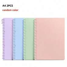SHEIN 1PC 2PCS 4PCS A4 A5 B5 Spiral Notebook Set - 60 Sheet Coil Bound Writing Notebooks In 4 Colors For School Office Journaling, Teacher's Day Graduation Gift - Multicolor - View 22