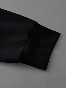 ROMWE MEN Street Life Áo nỉ chui đầu cổ tròn tay dài in chữ và hình thường ngày cho nam, mùa thu - màu đen - Xem 4