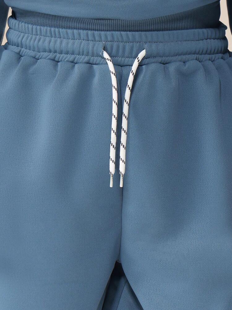 Hooded Sweatshirt And Shorts Set With Studios Applique