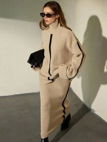 Aveloria Modichic 新款休闲宽松超大长款毛衣裙