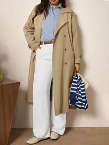 Zelara Áo khoác Trench Coat hai hàng khuy trơn màu cỡ lớn dành cho người đi làm thường ngày, Áo khoác Trench Coat tay dài ve có túi, Quần áo mùa đông dành cho nữ, Quần áo mùa đông dành cho nữ, Trang phục Halloween, Áo khoác Halloween, Quần áo công sở dành cho phụ nữ, Áo khoác công sở tối giản, Phù hợp để mặc hàng ngày, Đi làm, Tối giản, Thanh lịch và thời trang khi đi làm, Phong cách giản dị rộng rãi, Áo khoác trở lại trường, Áo khoác phong cách Old Money, Áo khoác mùa đông, Mùa thu, Mùa thu - Lạc đà - Xem 15