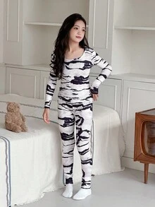 DAZY 青少年女孩休闲家居服睡衣，秋季 - 彩色 - 查看 2