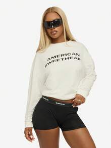 SUMWON WOMEN 女士高腰平角内裤，带logo饰带，弹性腰带，棉混纺弹力面料，家居服睡衣，贴身内衣，圣诞礼物 - 黑色 - 查看 1