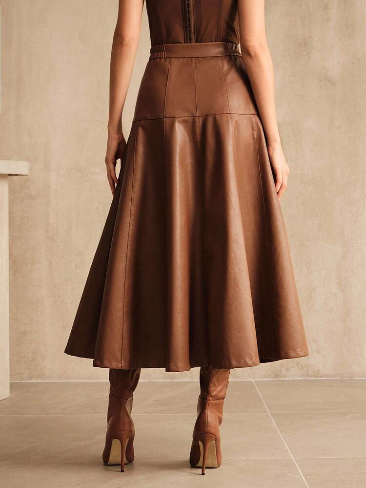 Women's New Pleated Flared Skirt, Elegant Street Style For Concerts