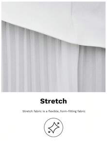 Maija Vestido blanco sin tirantes con cintura ajustada, plisado y corte evasé con abertura, diseño elegante y minimalista, vestido blanco clásico cómodo y versátil para salidas - Blanco - Ver 9