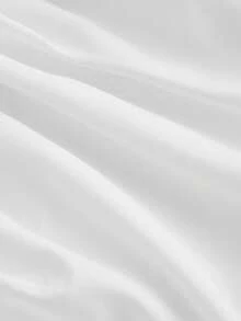 SHEIN MOD Áo cánh tay loe xếp nếp cổ chữ V cỡ lớn cho nữ, thắt eo, áo sơ mi dài tay, quần áo, áo cánh cài nút, dành cho nữ đi hòa nhạc, dành cho nữ đi sân bay, năm mới, ngày lễ tình nhân - trắng - Xem 4