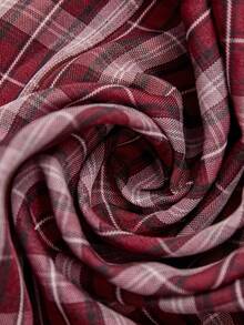 Manfinity Homme Casual Loose Plaid Long Sleeve Western Shirt For Men, Streetwear Western Shirts Men Rodeo Shirts, Fall, Christmas