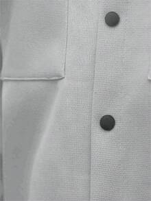 Manfinity Homme Áo sơ mi dài tay kẻ caro cỡ lớn dành cho nam, thích hợp cho mùa thu. - Bụi tím - Xem 3