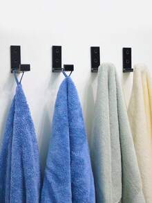 3pcs Folding Hooks Wall Door Clothes Coat Hat Bags Hangers Aluminum Alloy Kitchen Bathroom Rustproof Towel Hooks Foldable Single Hook Bedroom Decor - Multicolor - View 4