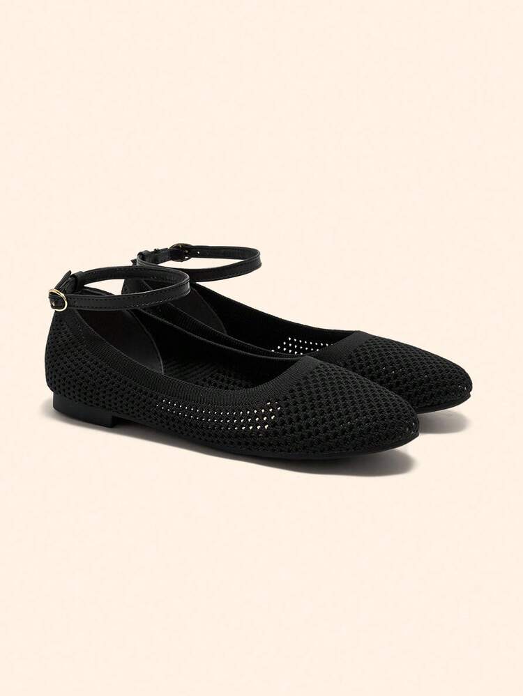 CUCCOO BASICS Women's Fashion Fabric Breathable Mary Jane Flat Shoes, Comfortable For Commuting, Dating, Party, Holiday