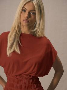 MUSERA ملابس علوية قطن مخرم بياقة مقطوعة وخصر مشدود مع ربطة جانبية، مناسب للعطلات والأعياد والمطار والعمل في فصل الخريف والشتاء والكريسماس، أنيق وفخم للأعياد والعطلات والحفلات