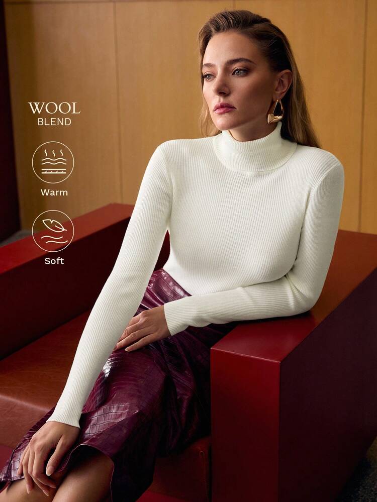 HIGH NECK SLIM FIT SWEATER