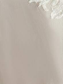 Elaquor Vestido de línea A con cuello de corazón y mangas farol, elegante y de talla grande, vestido para invitados de boda para mujeres - Albaricoque - Ver 6