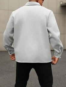 Manfinity Homme Áo sơ mi dài tay kẻ caro cỡ lớn dành cho nam, thích hợp cho mùa thu. - Bụi tím - Xem 2