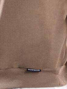 SUMWON Cropped Pullover Hoodie - Brown - View 7
