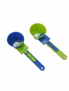 Zazumi 1 pieza Cuchara medidora deslizante multiusos creativa para el hogar, la cocina, la oficina, el gimnasio, herramienta de dosificación portátil y precisa - Multicolor - Ver 1