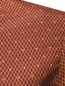 Manfinity Mode Men's Plaid Long Sleeve Single-Breasted Casual/Business Shirt - Burnt Orange - View 6