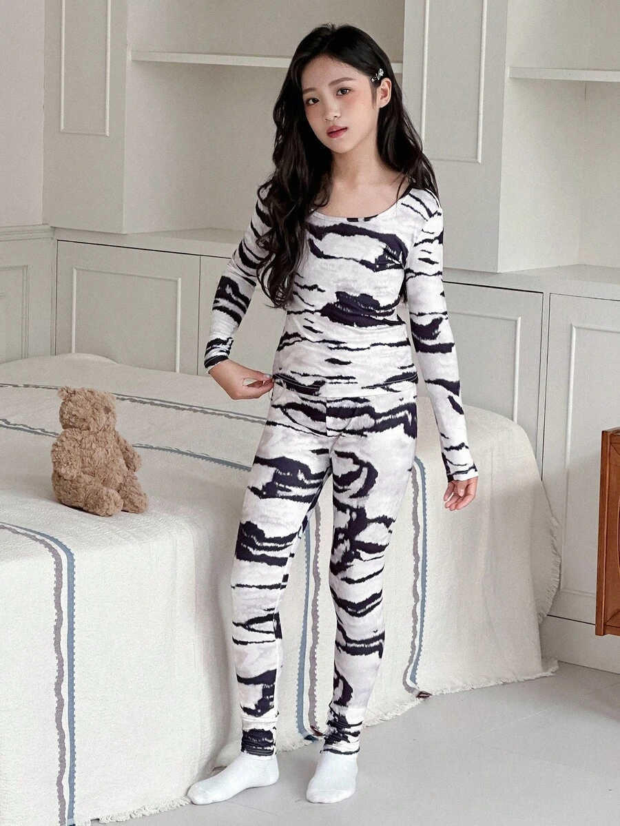 DAZY 青少年女孩休闲家居服睡衣，秋季 - 彩色 - 查看 1