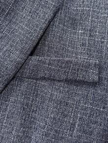 Manfinity Mode Men's Fashion Single-Breasted Lapel NeckSuit & Pants Set - Navy Blue - View 3