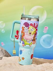 SpongeBob SquarePants | SHEIN 6 件亚克力杯配件标识牌，杯柄个性化装饰饰物 - 派大星、章鱼哥、蟹老板、桑迪、盖瑞，适用于带手柄的杯子、办公室、家居、生日派对 - 彩色 - 查看 4