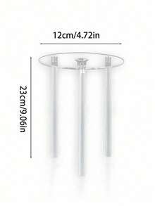 SHEIN 1 pièce Présentoir à gâteau en plastique à 3 étages, support de présentation de desserts rond pour mariage, anniversaire, fête des mères, remise de diplôme, fête, décoration de cuisine, plateau de service à la maison