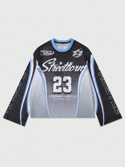 Street Life Camiseta de manga larga para hombre, corte holgado, otoño