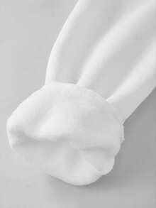 Sparklyn 2pcs/Set Teen Girl Casual Fleece Heart Print Round Neck Long Sleeve Sweatshirt And Skinny Pants Winter Clothes Outfit - Multicolor - View 5