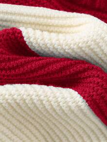 Cozy Pixies Baby Boy Cartoon Bear Striped Pattern Crew Neck Long Sleeve Sweater Fall Winter