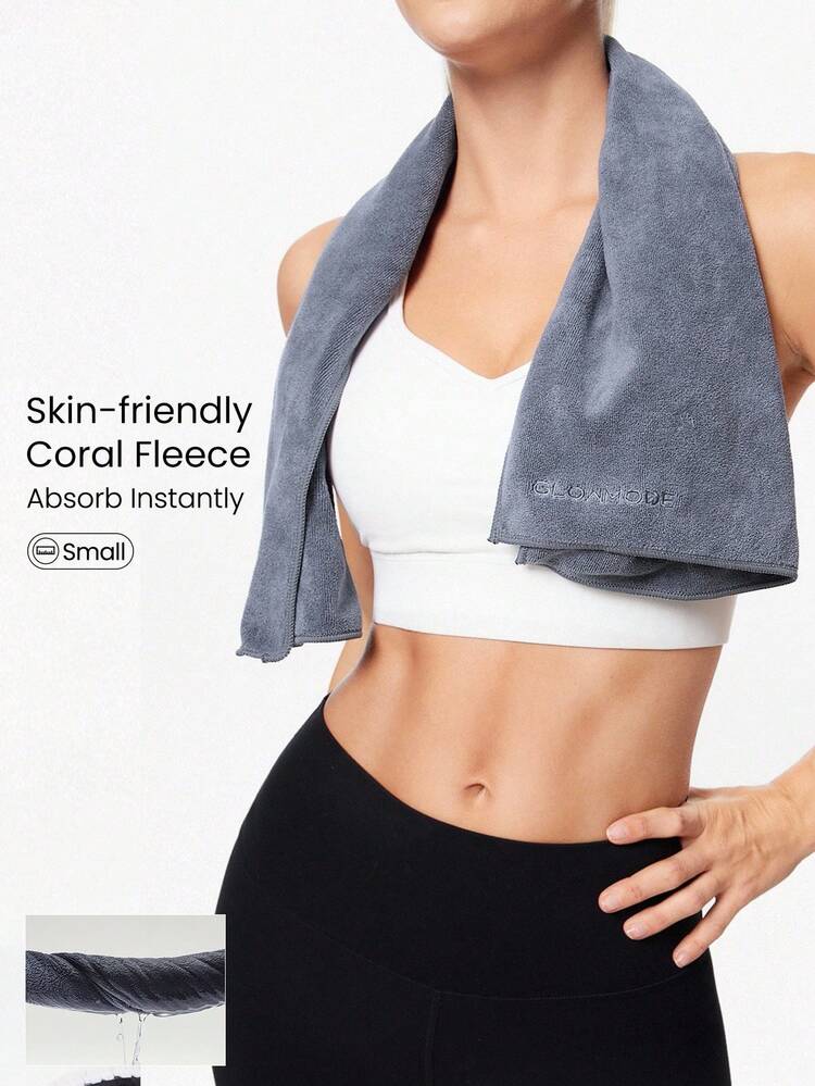 Toalla de felpa de coral transpirable y amigable con la piel para entrenamiento, gimnasio, vacaciones y natación