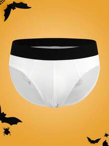 3 sztuki męskich bokserek z nadrukiem dyni na Halloween, różne kolory - Wielokolorowe - Zobacz 9