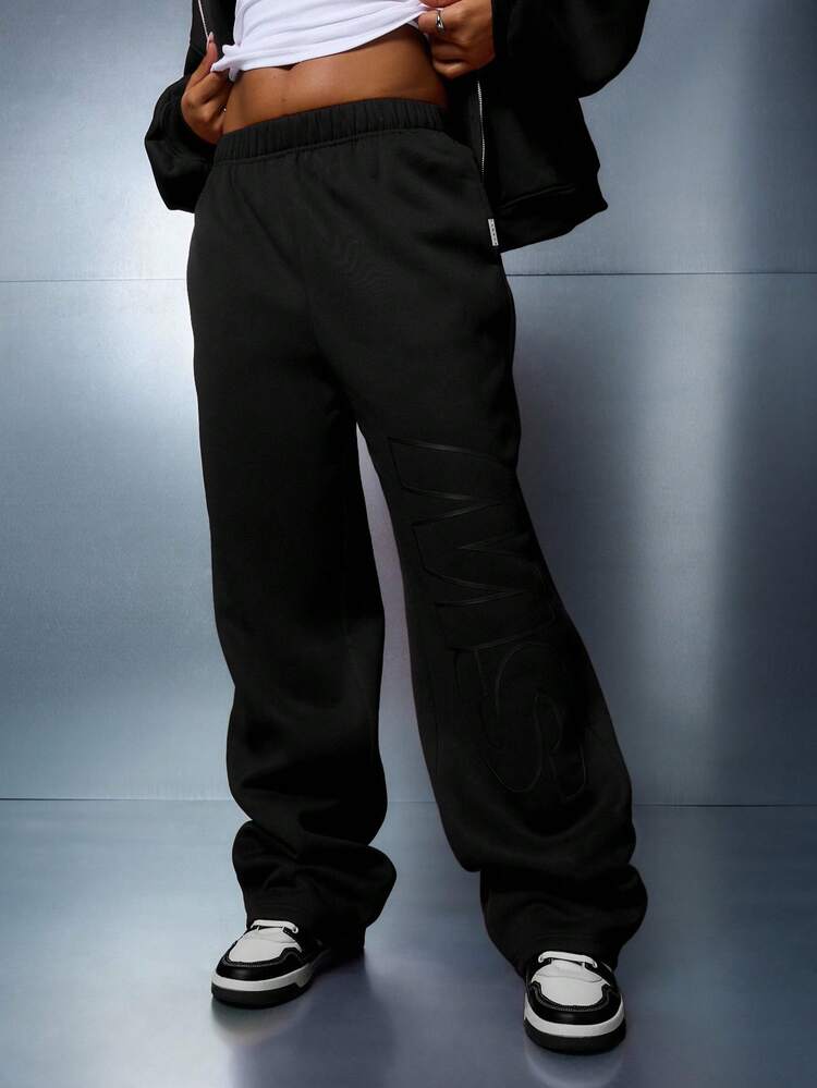 SUMWON WOMEN Wide Leg Baggy Sweatpants With Logo Detail