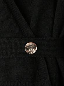 GlowEve Women's Fashionable Elegant Solid Color Wrap Cardigan