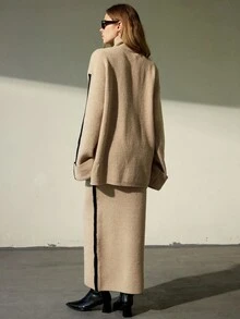 Aveloria Modichic 新款休闲宽松超大长款毛衣裙