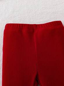 SHEIN Vintaside Kids 2pcs/Set Toddler Apricot Letter Print Long Sleeve Top And Brown Flare Pants Children Cute Comfortable Sweatshirt Outfit, Suitable For Spring/Autumn, Christmas Fall Winter