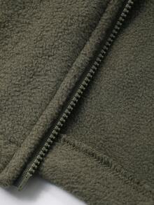 DAZY 男童休闲宽松字母刺绣夹克，秋季款 - 軍綠色 - 查看 9