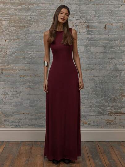 MUSERA Vestido largo de cuello redondo con aberturas en los hombros, vestidos de verano para mujeres, elegantes, lindos, sexys, para vacaciones, estilo bohemio, para invitadas de boda, playa, fiesta, iglesia, salida nocturna, atuendo de verano