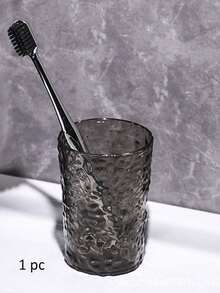 SHEIN 5pcs/1pc Glacier Pattern Toothbrush Cup, Simple Transparent, Minimalist Bathroom Tumbler, Home Decor, Bathroom Accessories, Kitchenware, Bathroom Supplies, Oral Hygiene Home Bathroom Decor Fall Decor Back To School - Multicolor - View 11